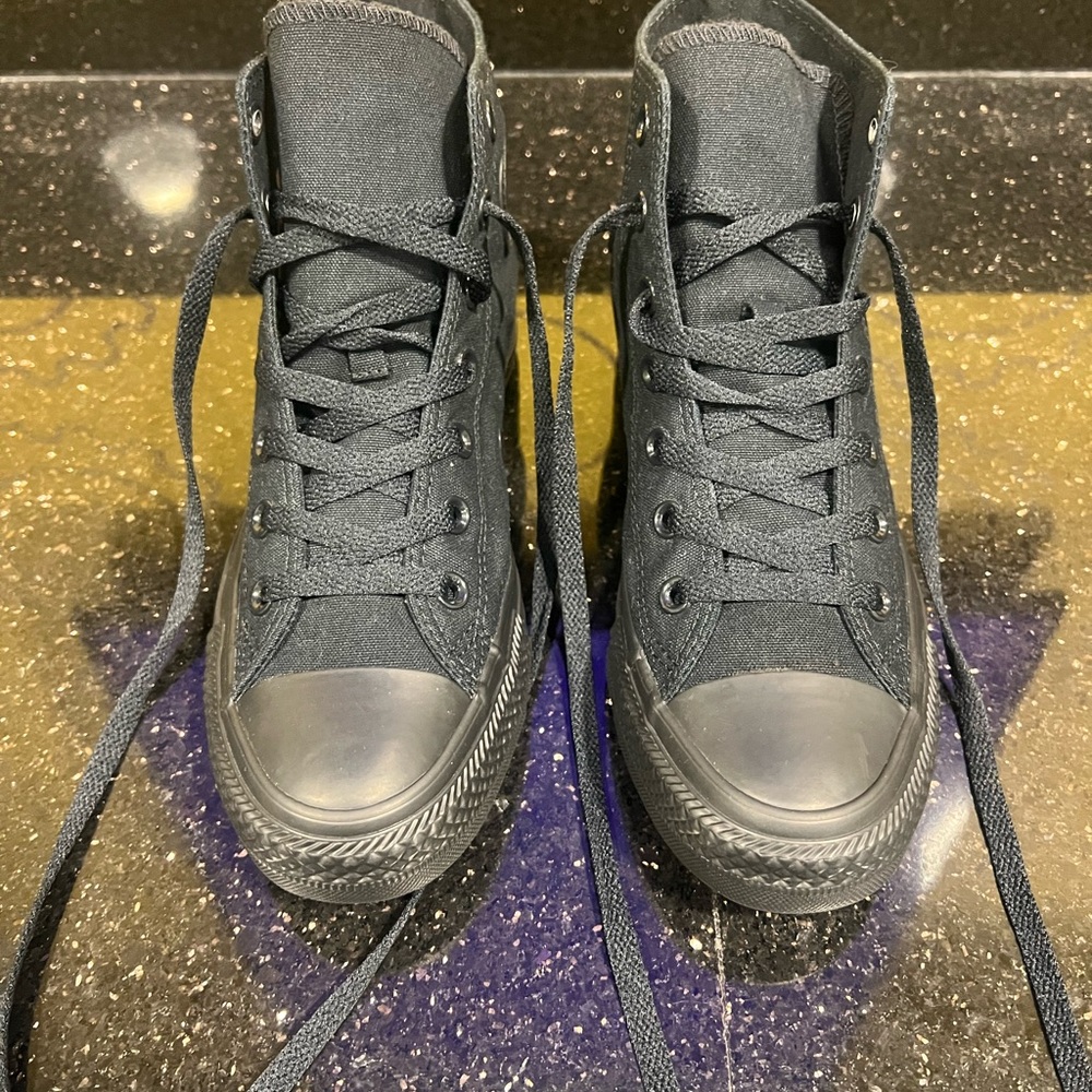 Converse Chuck Taylor All‑Star High‑Top, Black Canvas, Size 8, Brand New